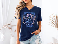 Thumbnail for V-Neck Navy Happiest Mom on Earth Tee