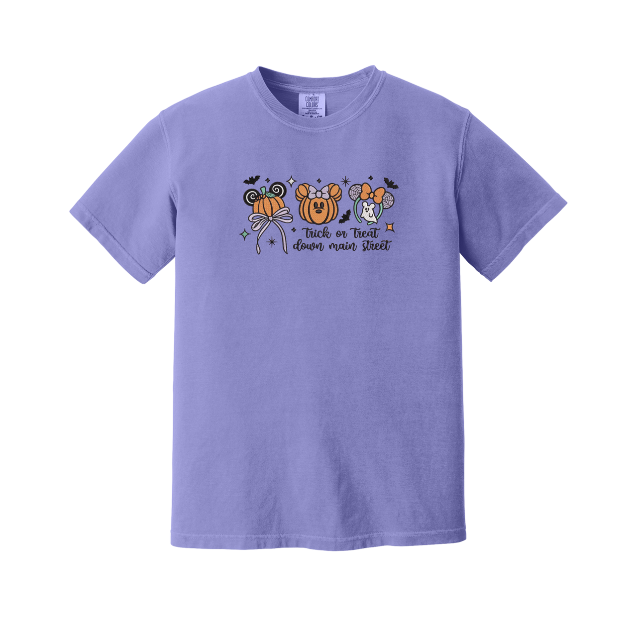 Violet Embroidered Trick or Treat Tee (Pre-Order)
