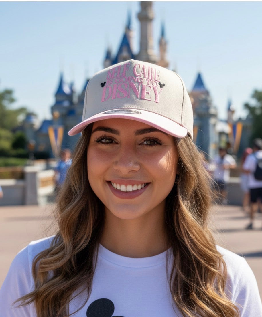 Pink Self Care Is Going To Disney Embroidered Hat (Pre-Order)