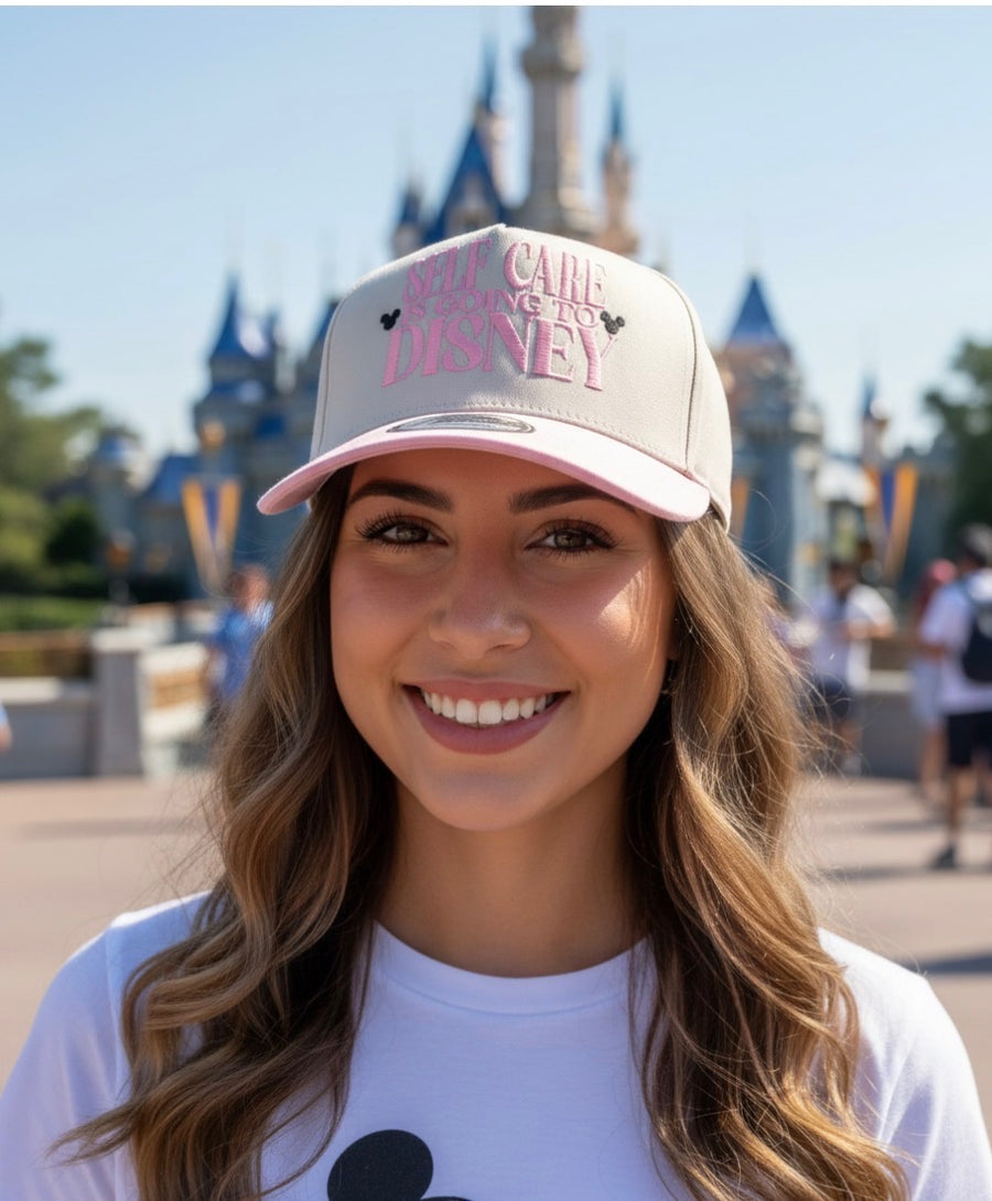Pink Self Care Is Going To Disney Embroidered Hat (Pre-Order)