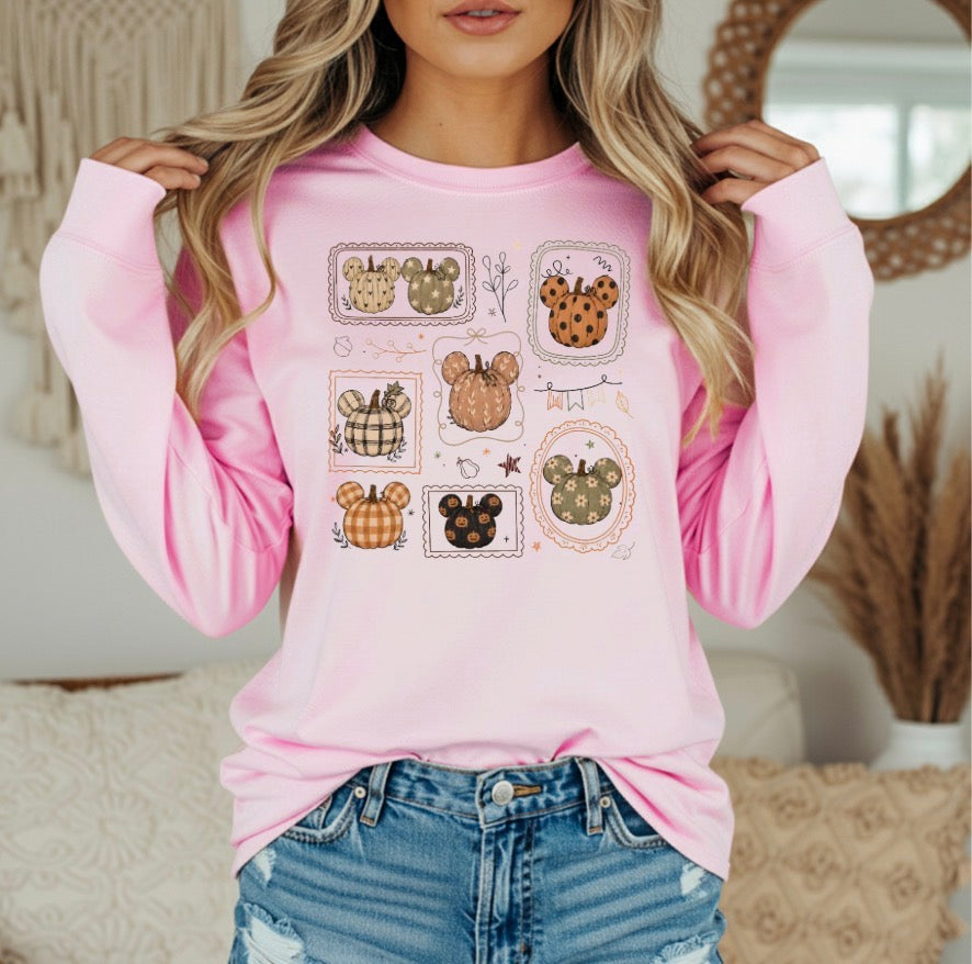 Long Sleeves -Blossom Patchwork Pumpkin Tee (Pre-Order)