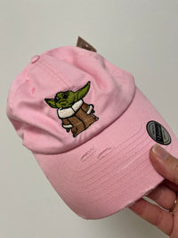 Thumbnail for Pink Regular Distressed Baby Yoda Hat