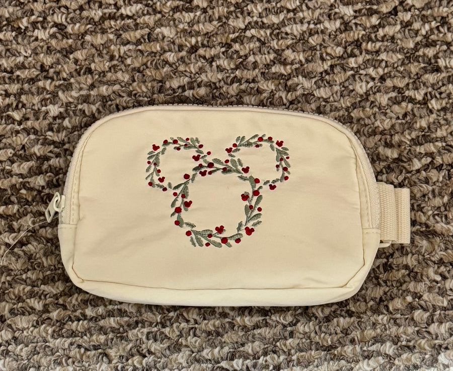 Wreath Embroidered Cream Sling Bag (Pre-Order)