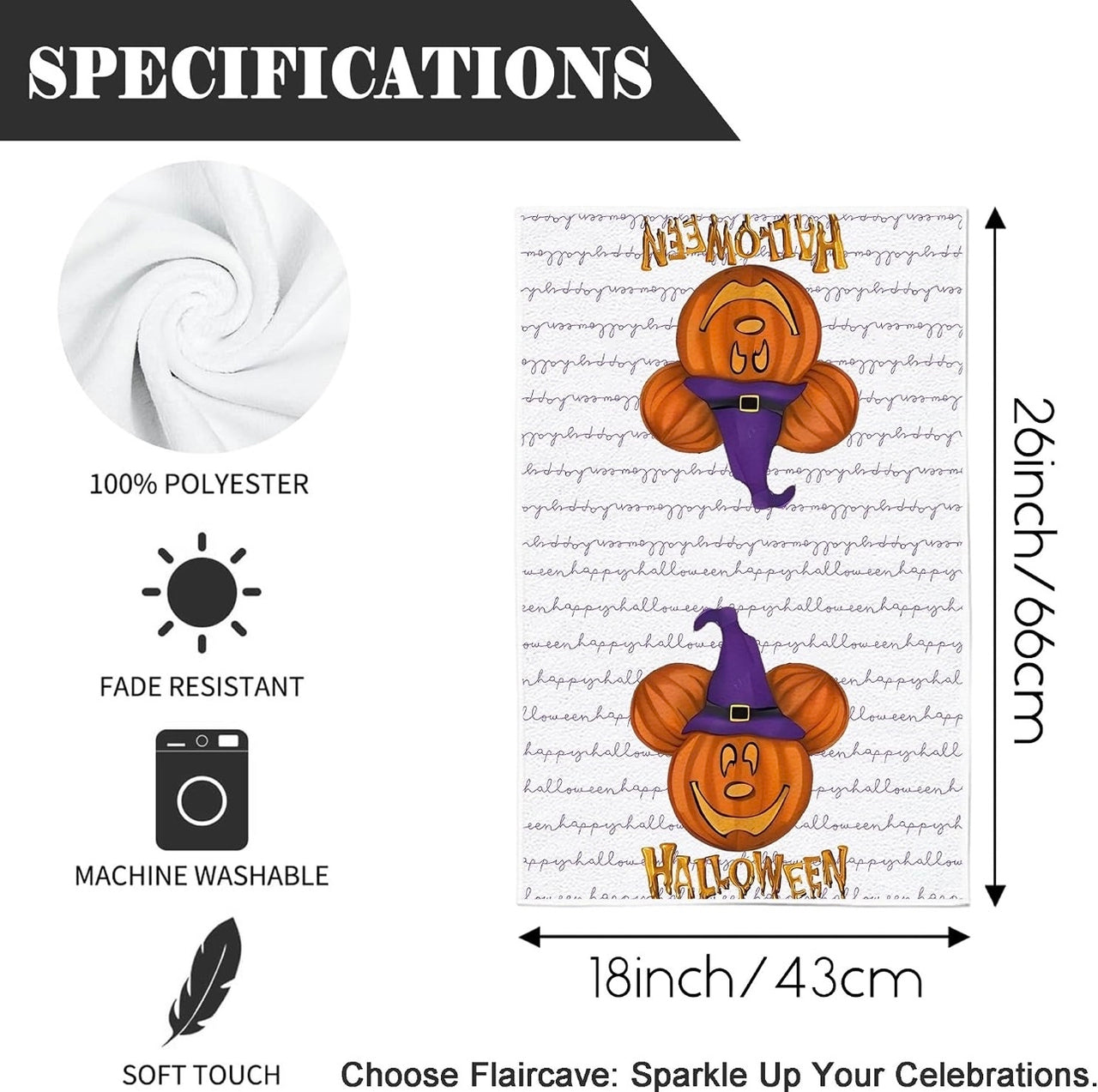 Kitchen Towels- Happy Halloween (Pre-Order)