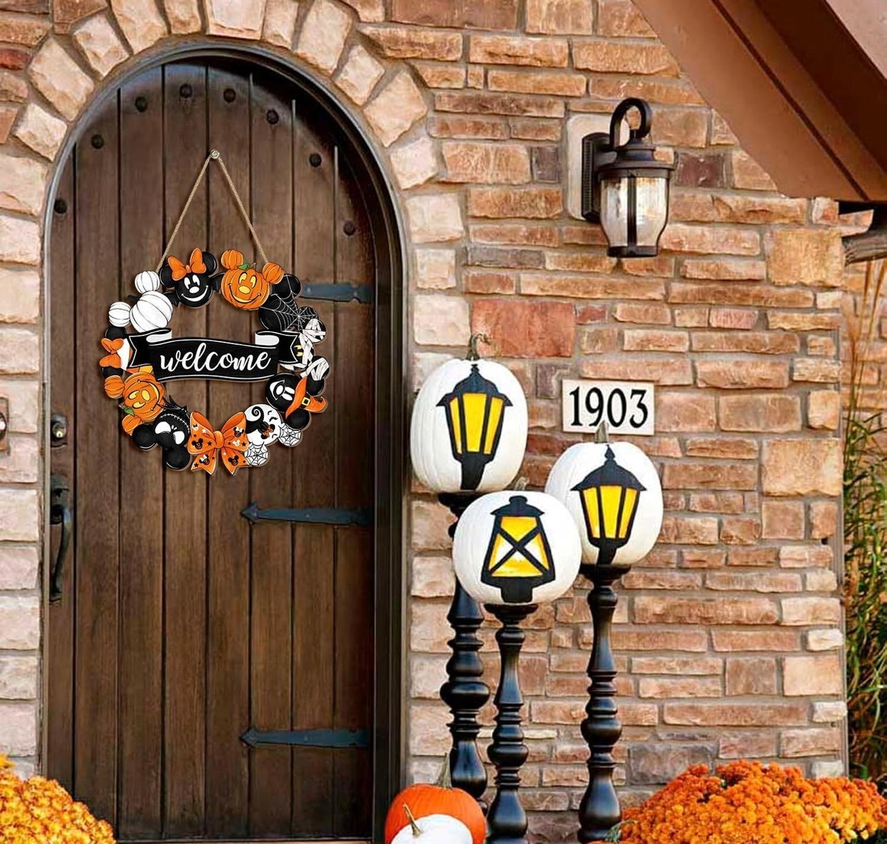 Welcome Halloween Door Wreath (Pre-Order)