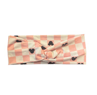 Thumbnail for Twist Pink Checkered Mouse Headband (Pre-Order)