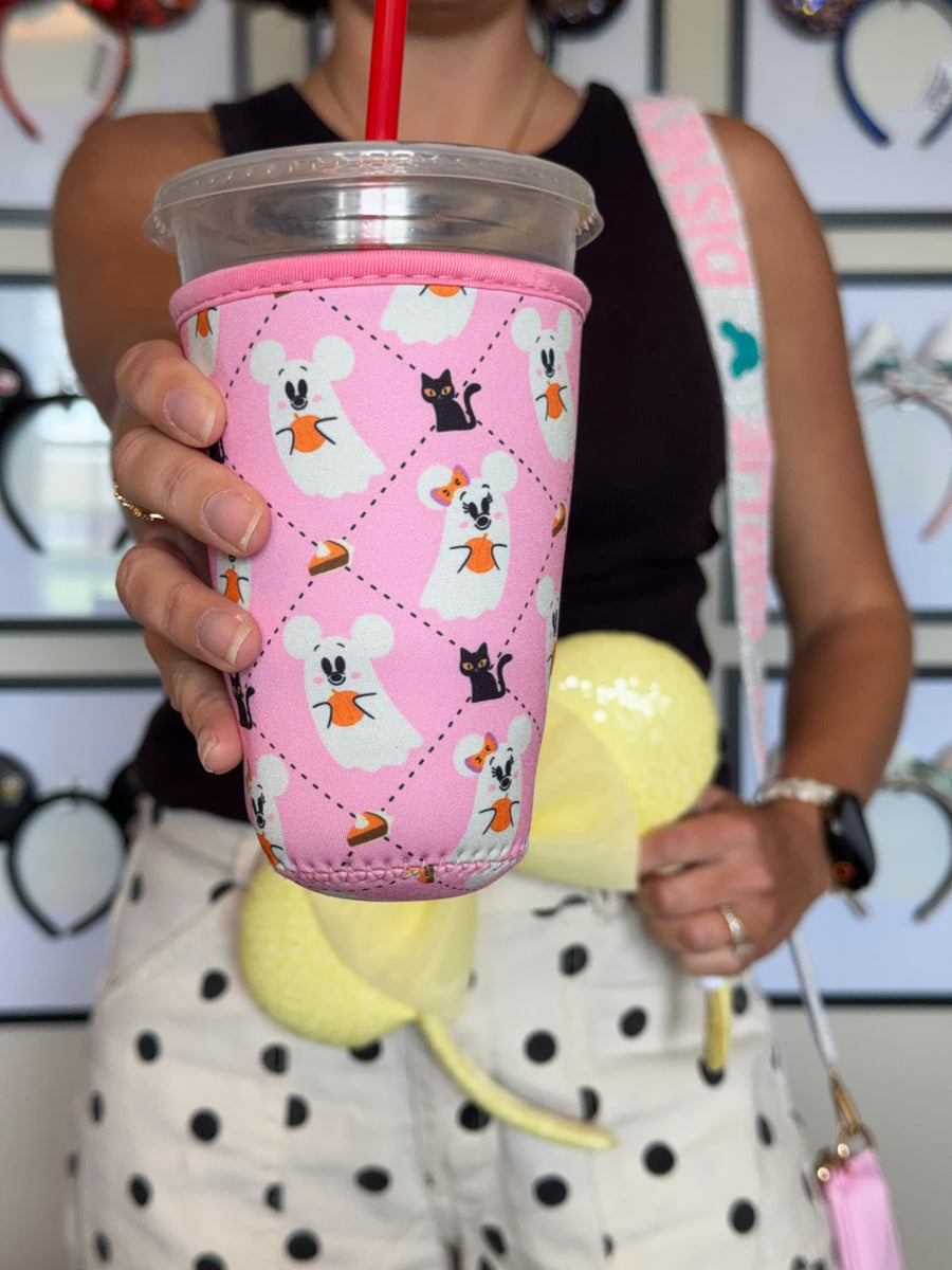 Pink Ghostie Cup Sleeve (Pre-Order)