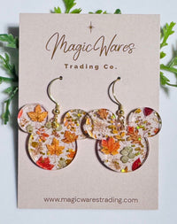 Thumbnail for Dangle Mouse Pressed Leaves Fall Earrings (Pre-Order )