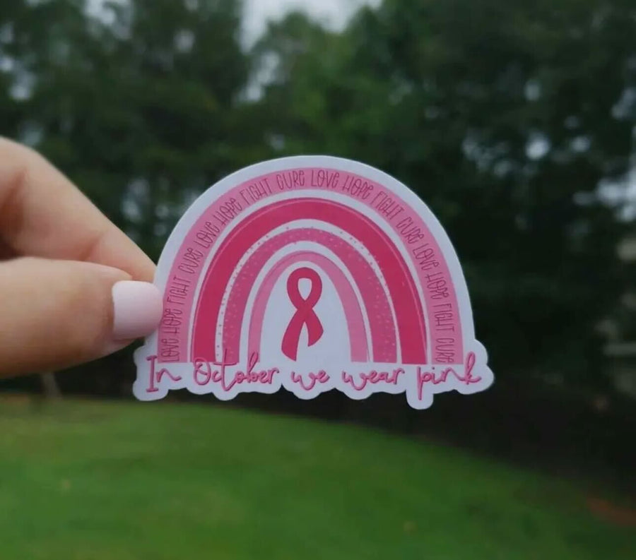 Sticker- In October We Wear Pink