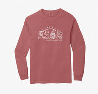 Thumbnail for Crimson Long Sleeve- Embroidered What A Wonderful World (Pre-Order)