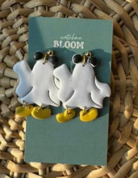 Thumbnail for Mouse Ghostie Clay Dangle Earrings (Pre-Order)