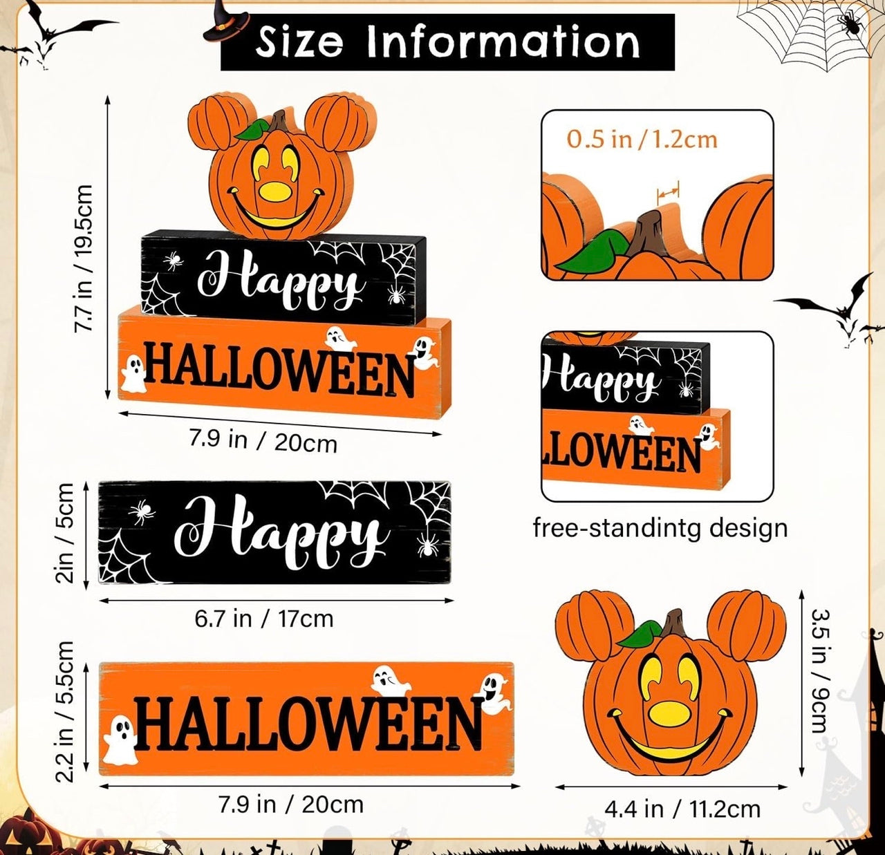 Happy Halloween Block Decor (Pre-Order)