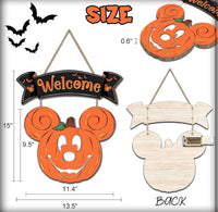 Thumbnail for Hanging Light Up Welcome Pumpkin Sign (Pre-Order)