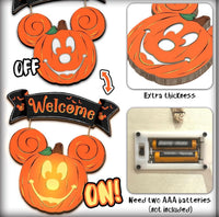 Thumbnail for Hanging Light Up Welcome Pumpkin Sign (Pre-Order)