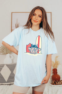 Thumbnail for Surfin’ Tea Cup Chambray Tee