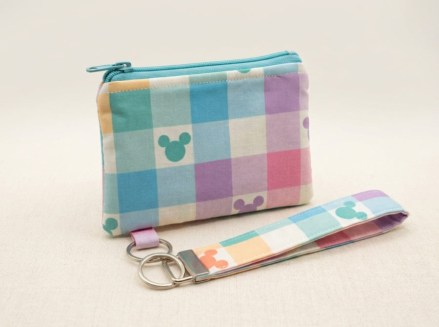 Pastel  Mouse Wristlet Wallet Set
