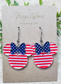Thumbnail for Stars and Stripes Mouse Earrings