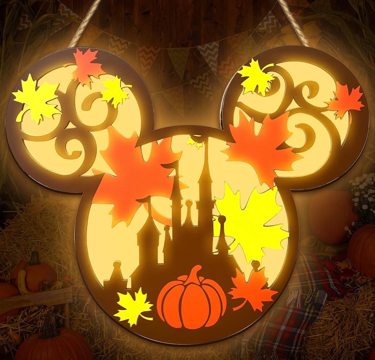 Light Up Thanksgiving Door Hanger  (Pre-Order)