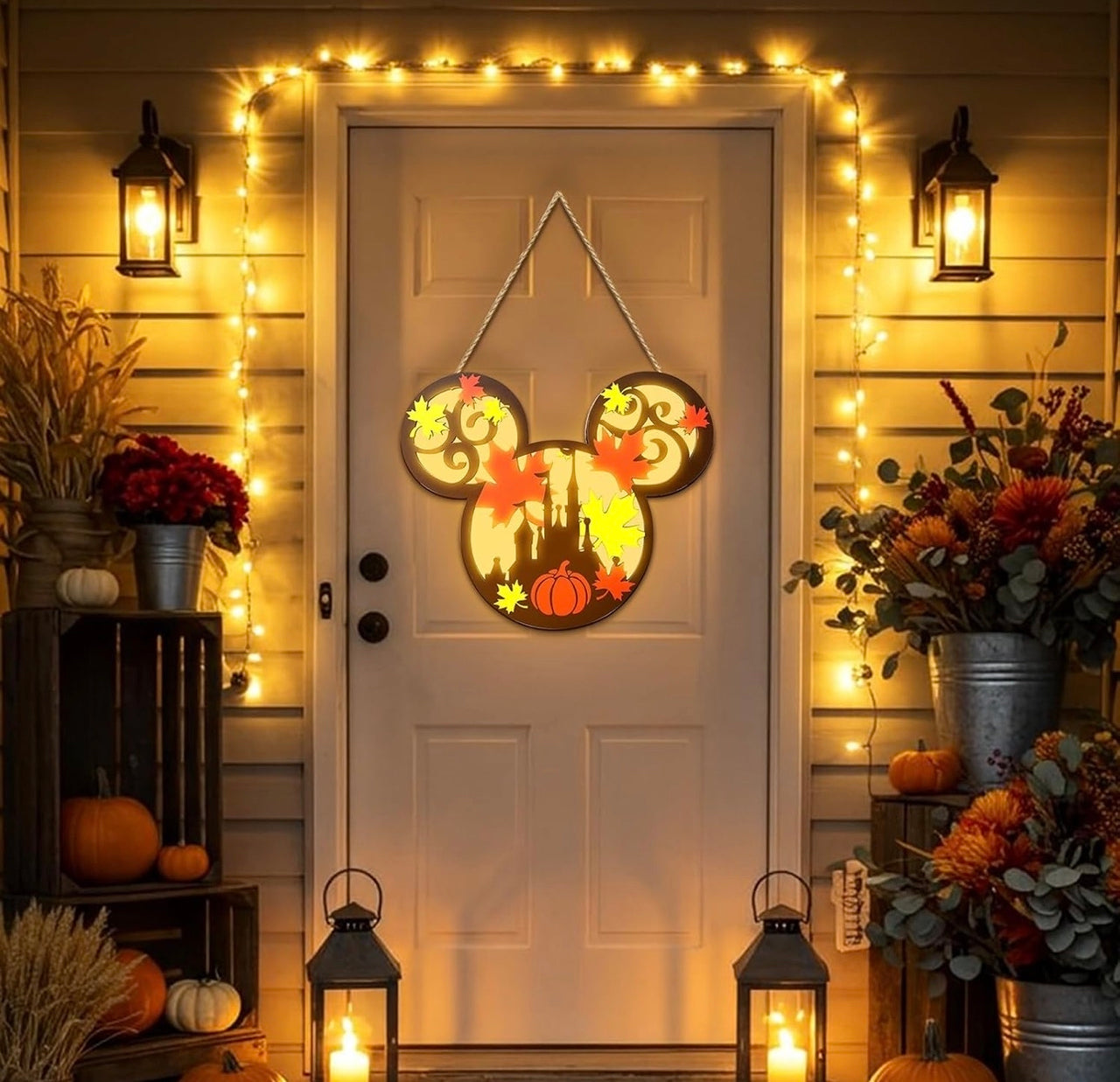 Light Up Thanksgiving Door Hanger  (Pre-Order)