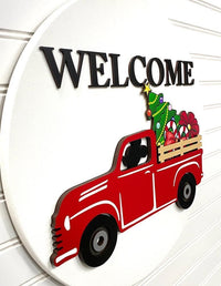 Thumbnail for Welcome Round Interchangeable Christmas Sign (Pre-Order)