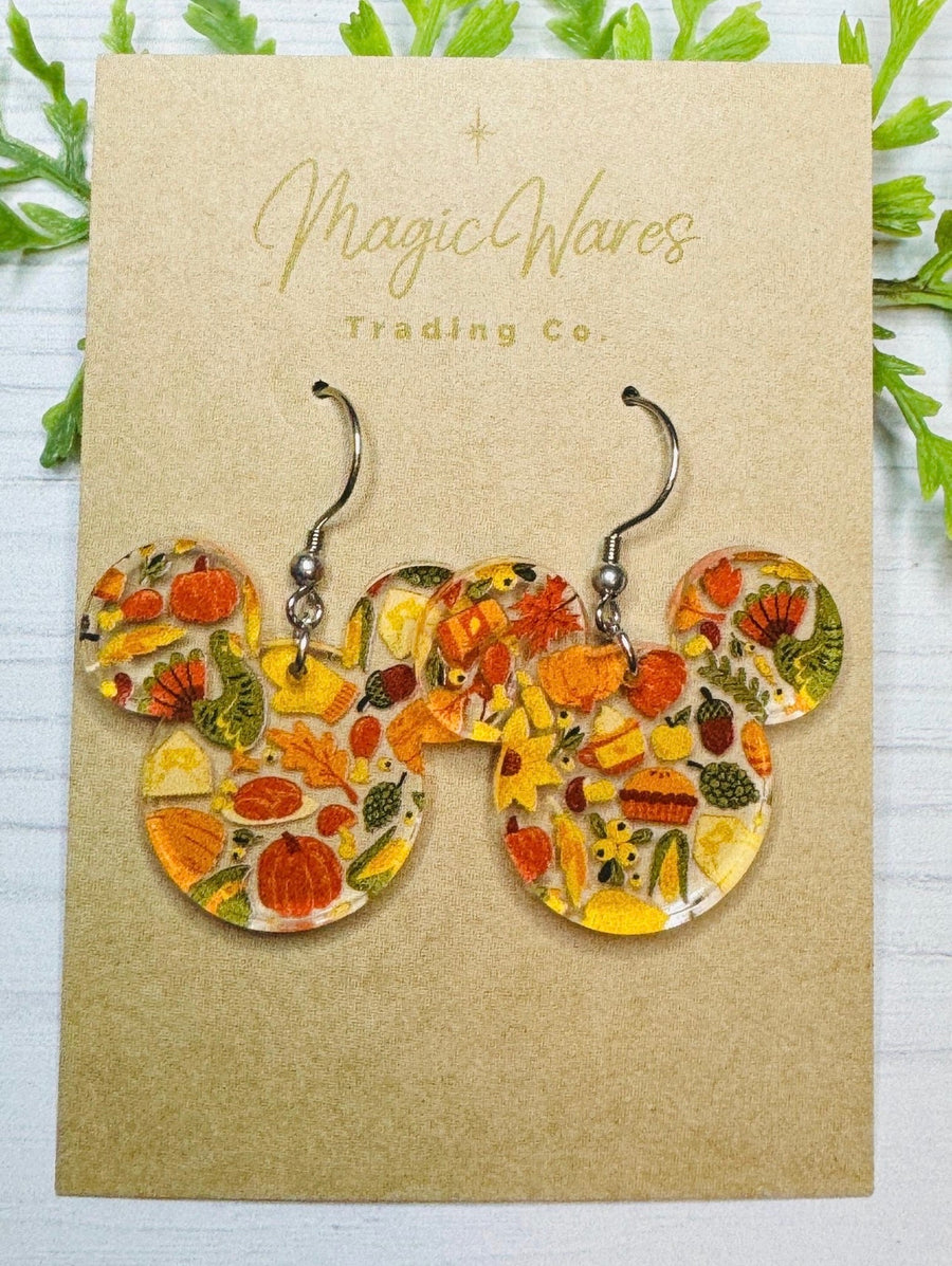 Dangle Clear Harvest Mouse Earrings (Pre-Order)