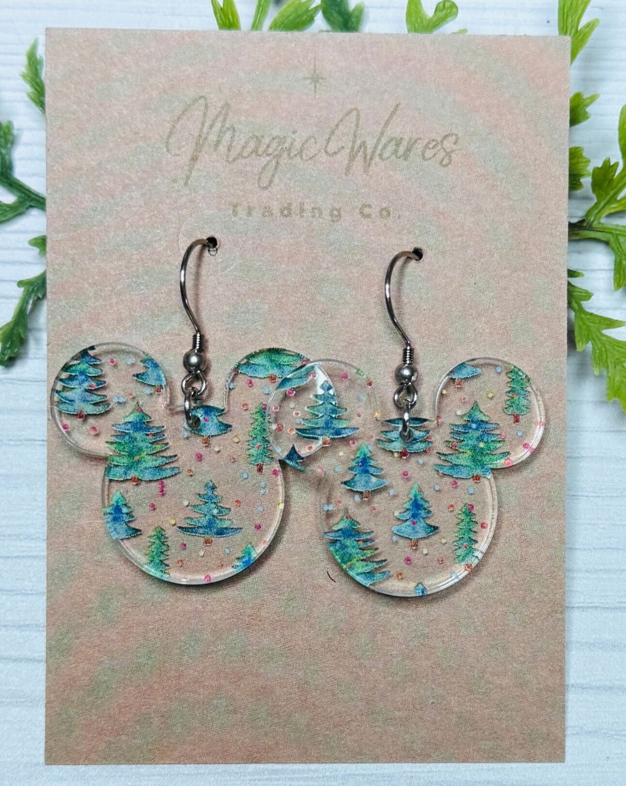 Clear Christmas Tee Earring  (Pre-Order)