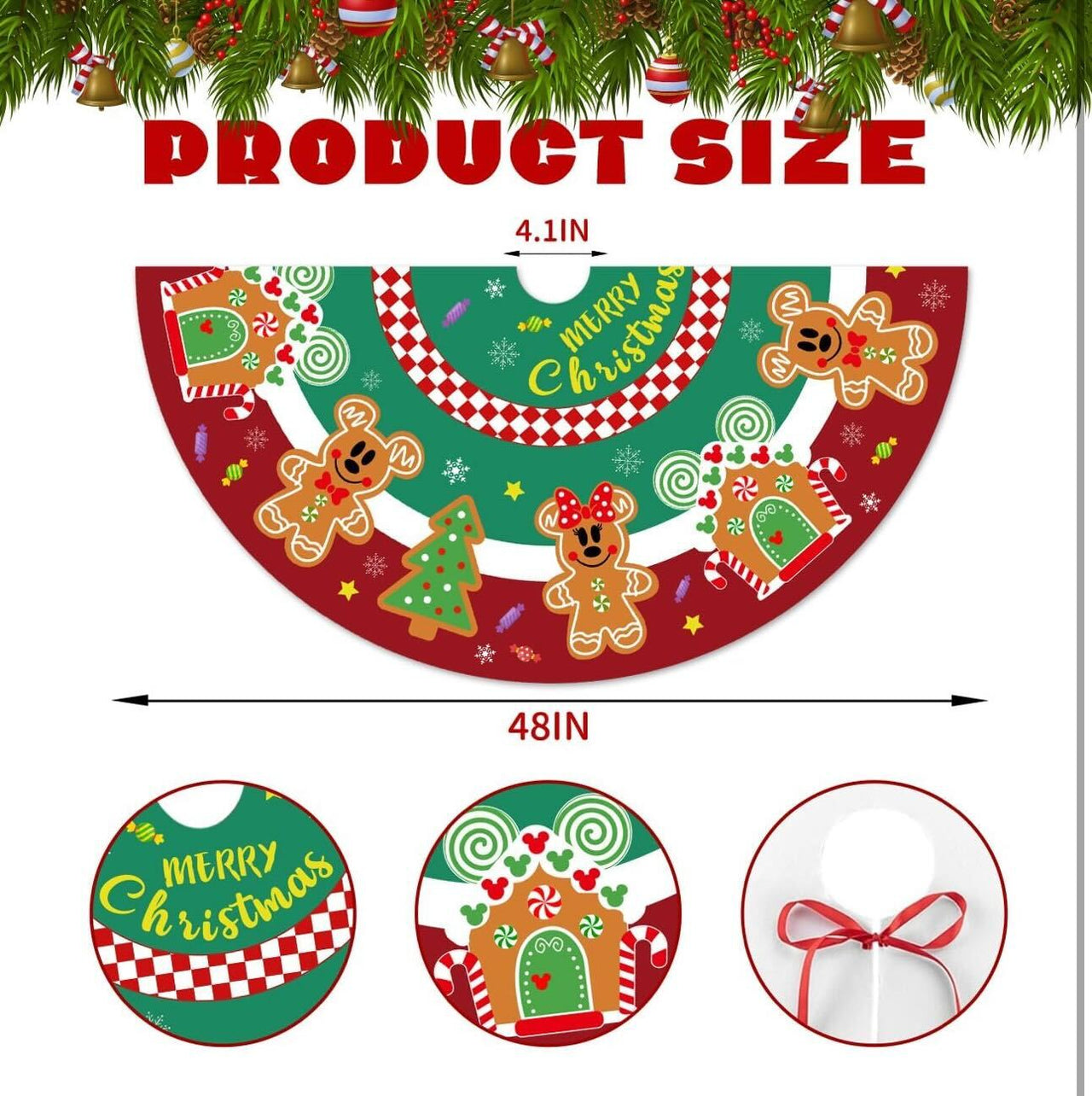 Gingerbread Christmas Tree Skirt (Pre-Order)