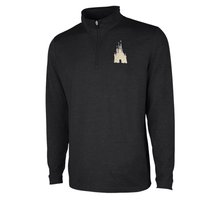 Thumbnail for Black Tri Blend Quarter Zip Sparkly Embroidered Castle (Pre-Order)
