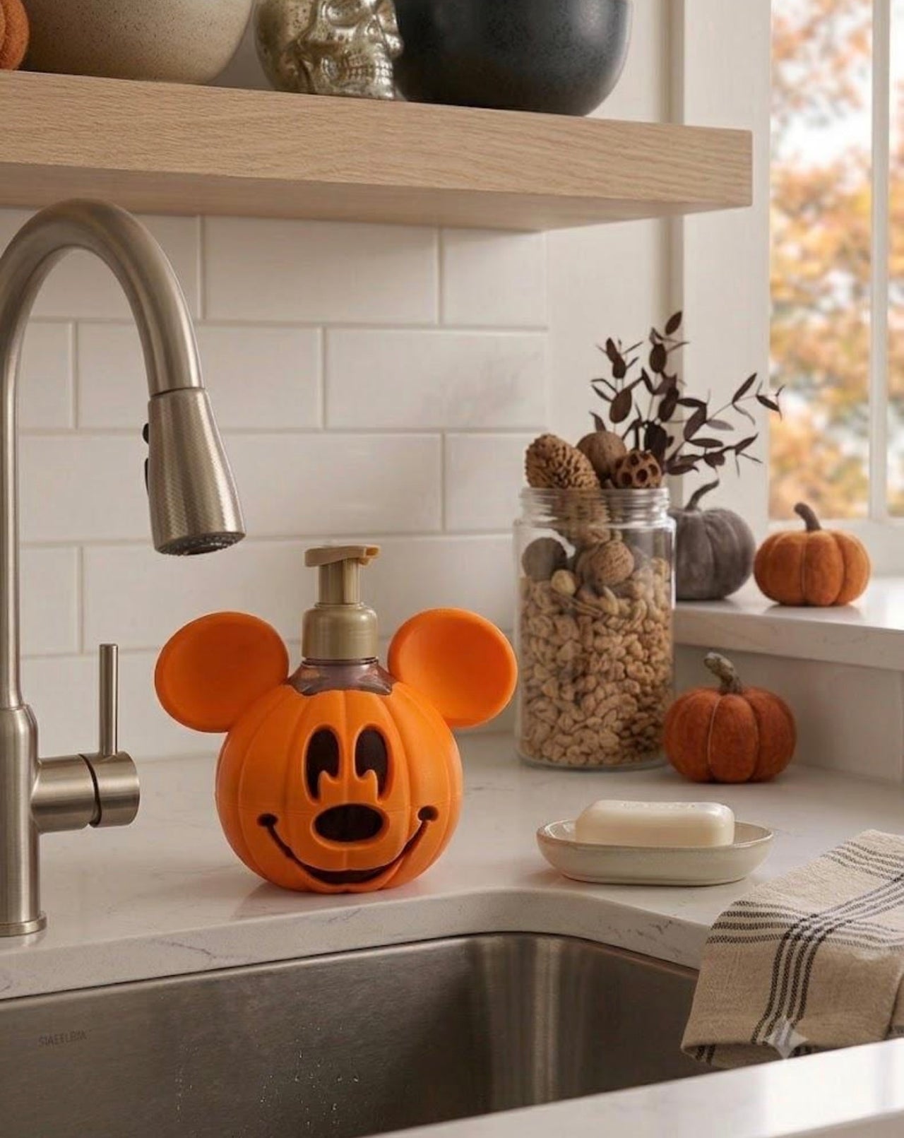 Orange Mouse Pumpkin Soap Holder (Pre-Order)