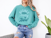 Thumbnail for Long Sleeves - Seafoam Disney Because Adulting Is Hard