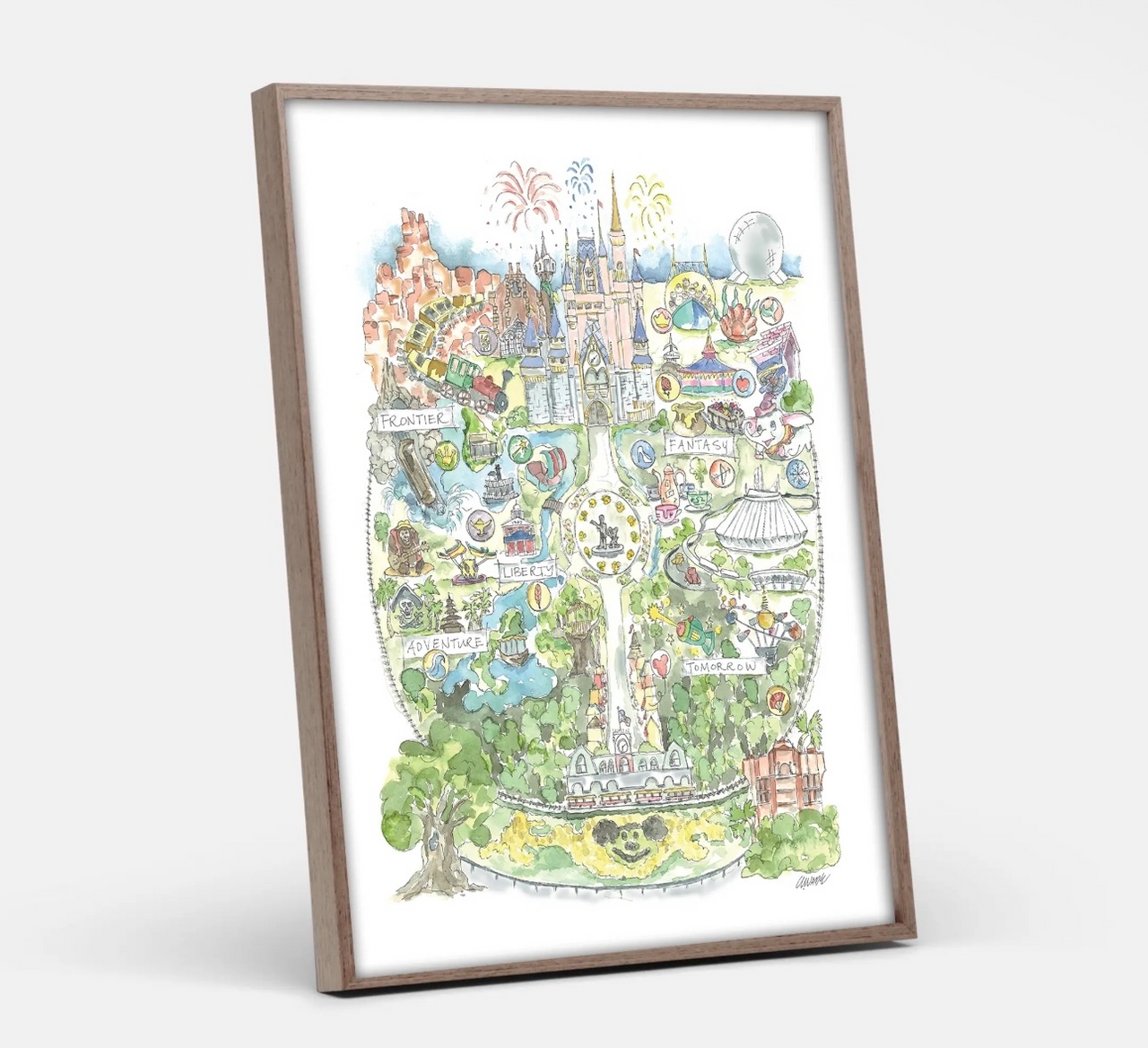 Watercolor Florida Map Art Print (Pre-Order) by Elizabeth Wade Studios