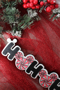 Thumbnail for Peppermint HO HO HO Shelf Sitter Sign