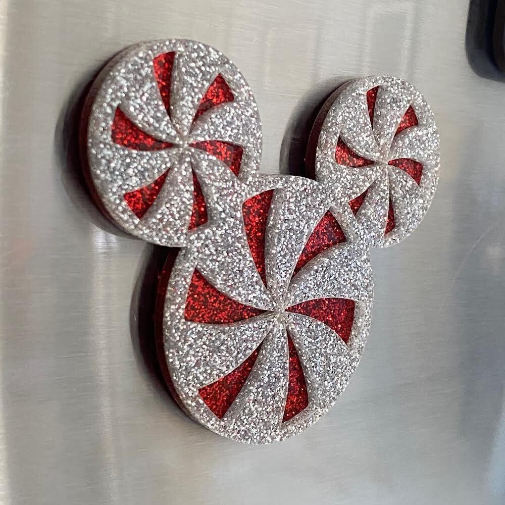 Glitter Peppermint Magnet (Pre-Order)
