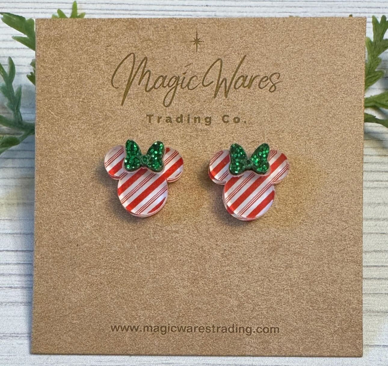 Candy Stripe Stud Earrings
