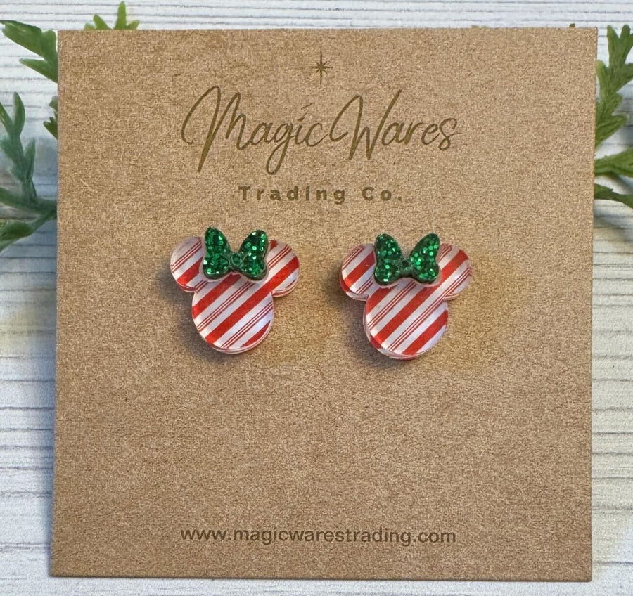 Candy Stripe Stud Earrings