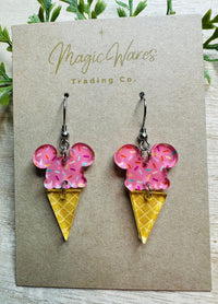 Thumbnail for Dangles Pink Ice Cream Earrings (Pre-Order)