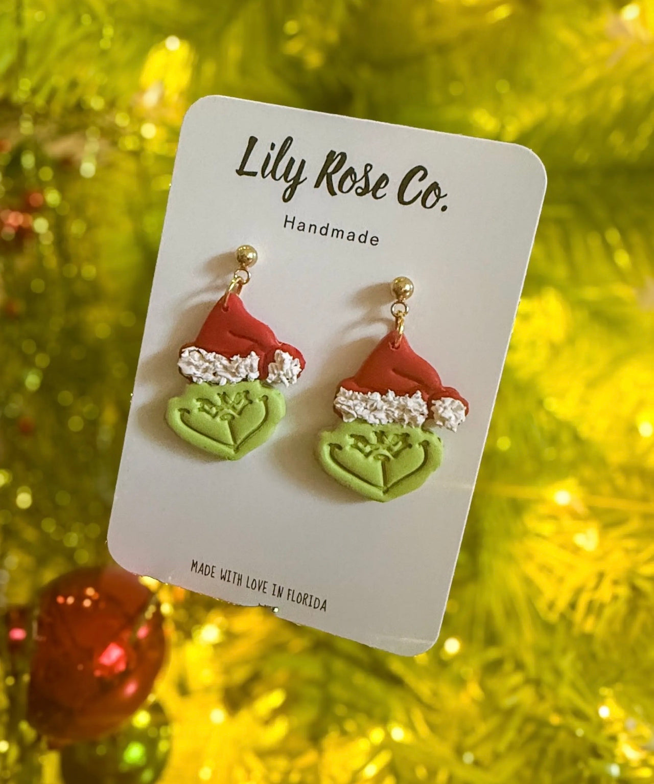 Stud- Green Face Earrings   (Pre-Order)