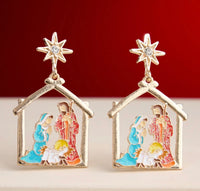 Thumbnail for Nativity Scene Enamel Earrings (Pre-Order)