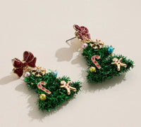 Thumbnail for Tinsel Christmas Tree Drop Earrings  (Pre-Order)
