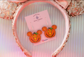 Hook Mickey Pumpkin Earrings