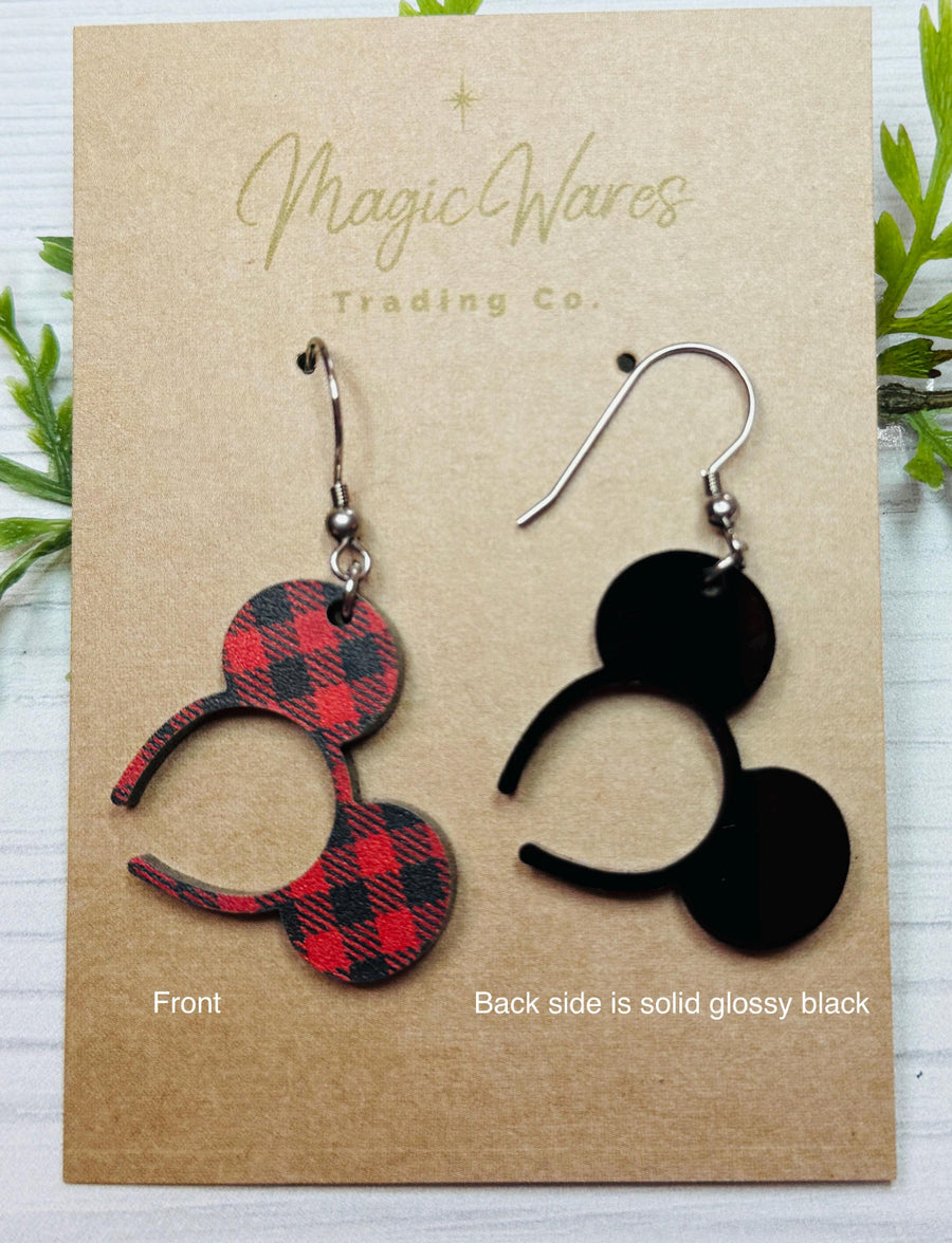 Headband  Buffalo Plaid Earrings(Pre-Order)