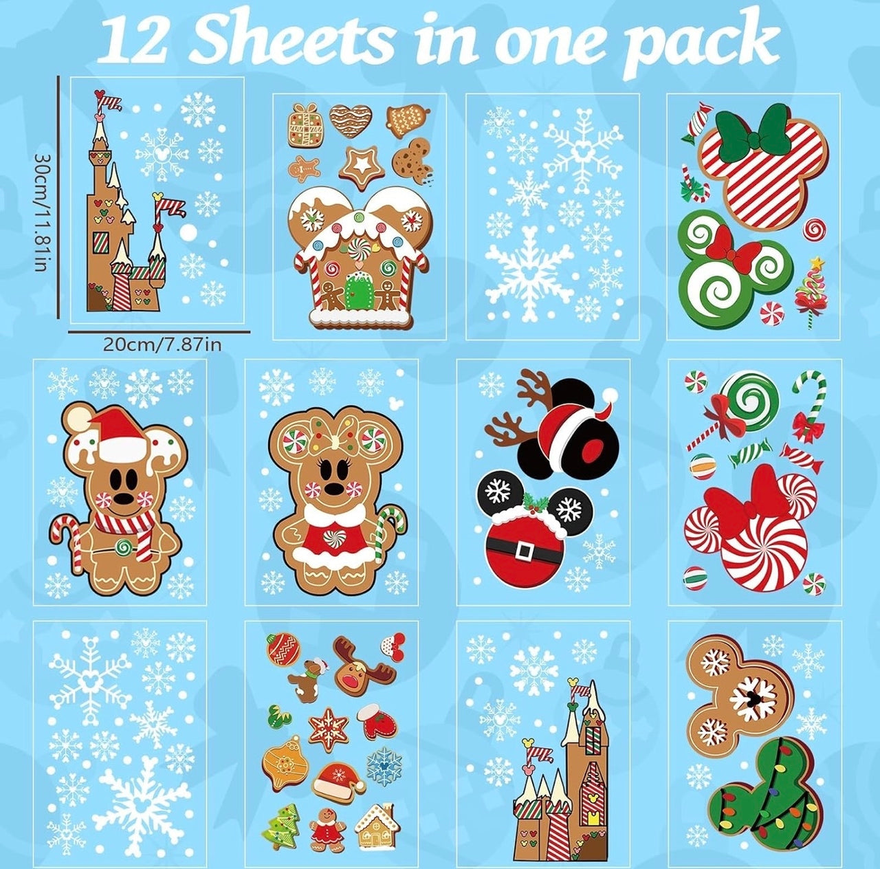 Magical Christmas Window Cling Stickers  (Pre-Order)