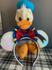 Thumbnail for Blue and Yellow Bow Ducky Ears