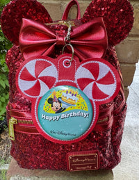 Thumbnail for Peppermint Mouse Celebration Button Holder Keychain (Pre-Order)