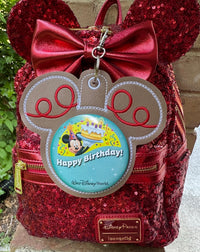 Thumbnail for Reindeer Mouse Celebration Button Holder Keychain (Pre-Order)
