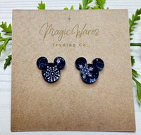 Thumbnail for Stud Blue Snowflake Earrings (Pre-Order)