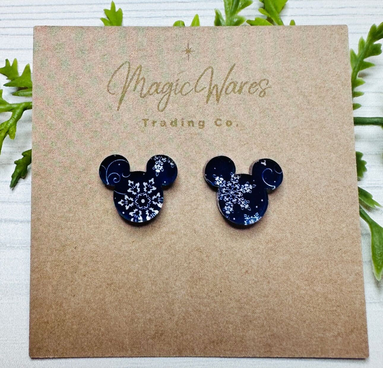 Stud Blue Snowflake Earrings (Pre-Order)