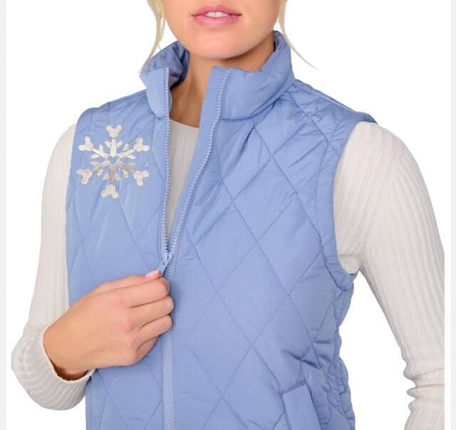 *LIMITED* Quilted Vest Embroidered Snowflake  (Pre-Order)