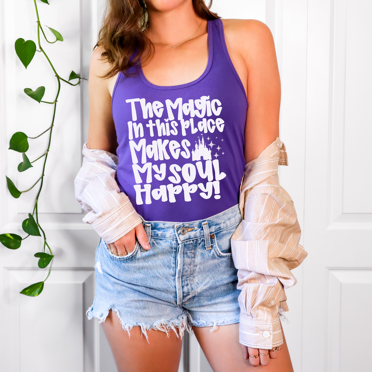 Purple Rush The Magic In This Place Racerback Tank