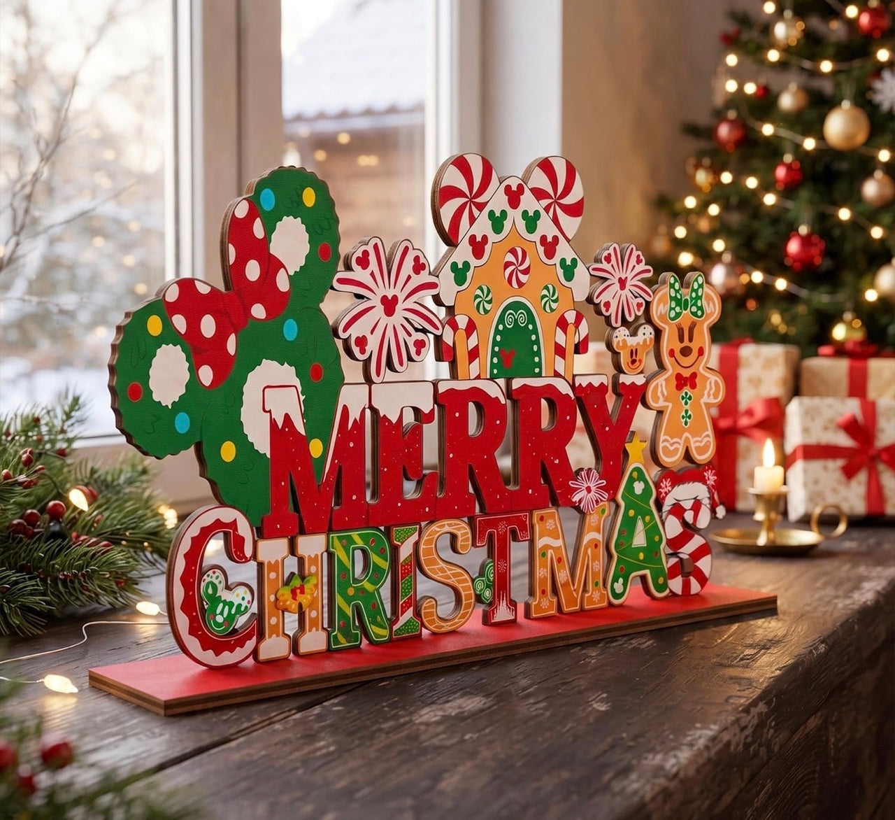 Wooden Merry Christmas Decor Sign (Pre-Order)